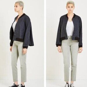 The Great. The Swingy Bomber Jacket in Black Women’s Size Small